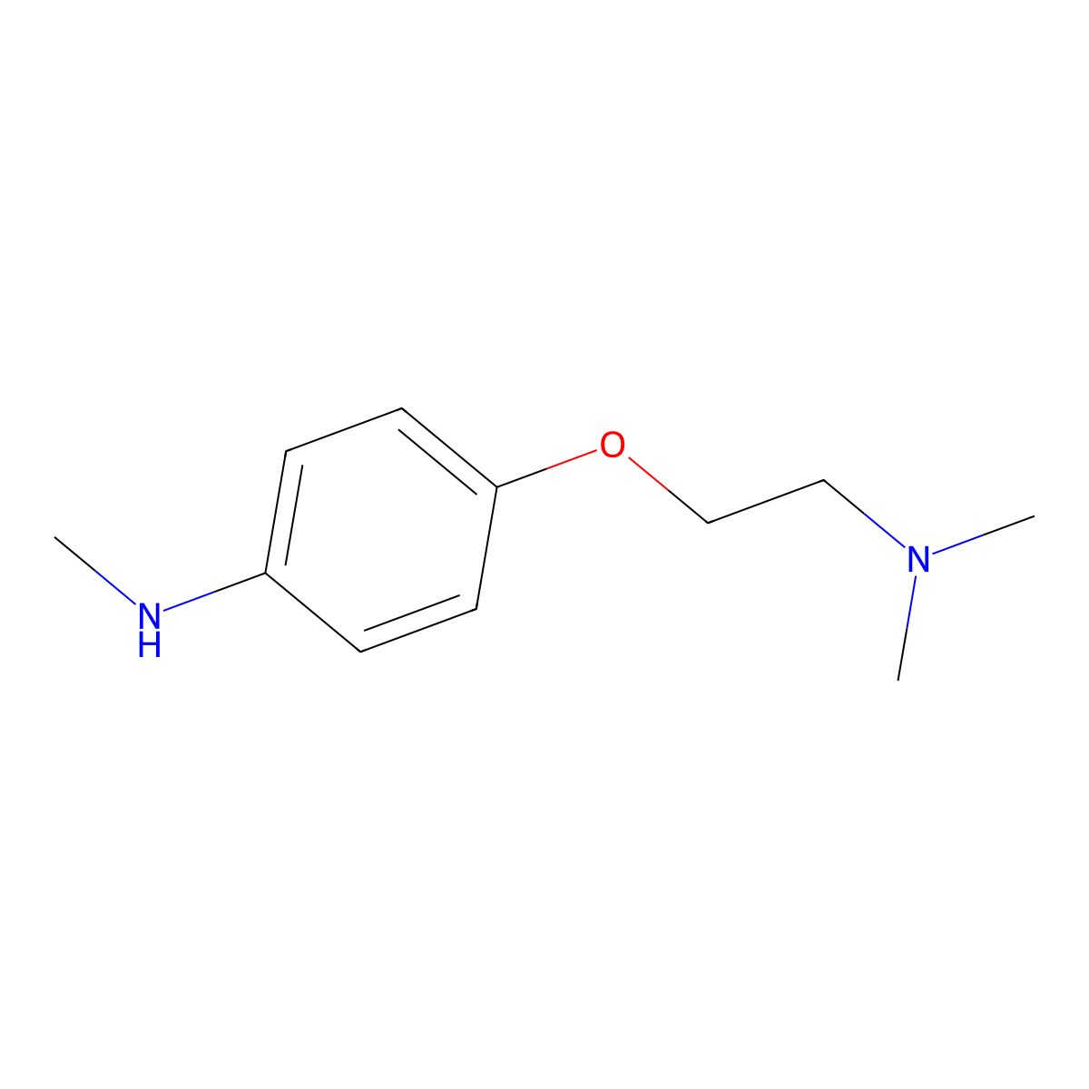 4-(2-(dimethylamino)ethoxy)-N-methylaniline molecular structure, CAS 1160623-57-3