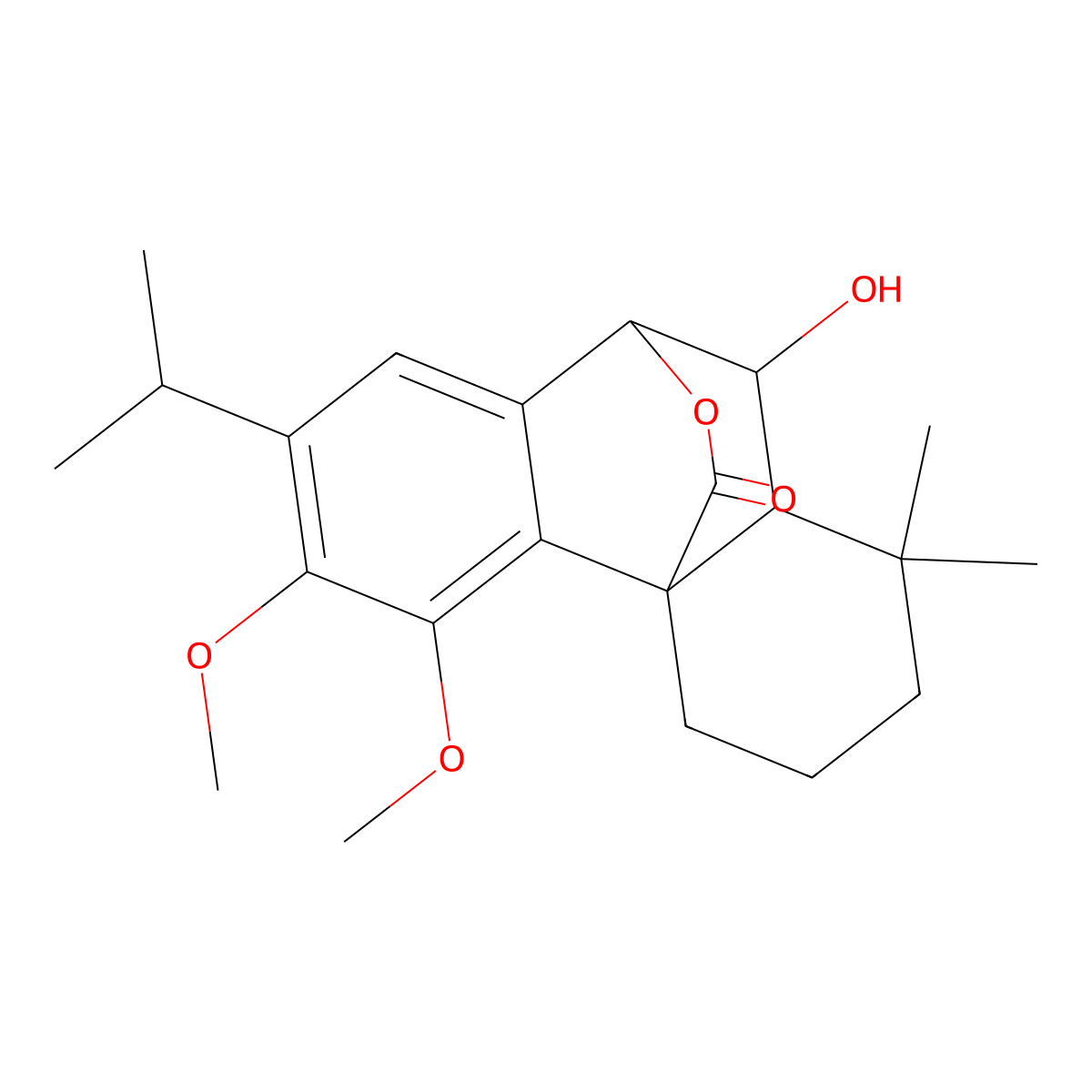 Dimethyl isorosmanol molecular structure, CAS 116064-19-8