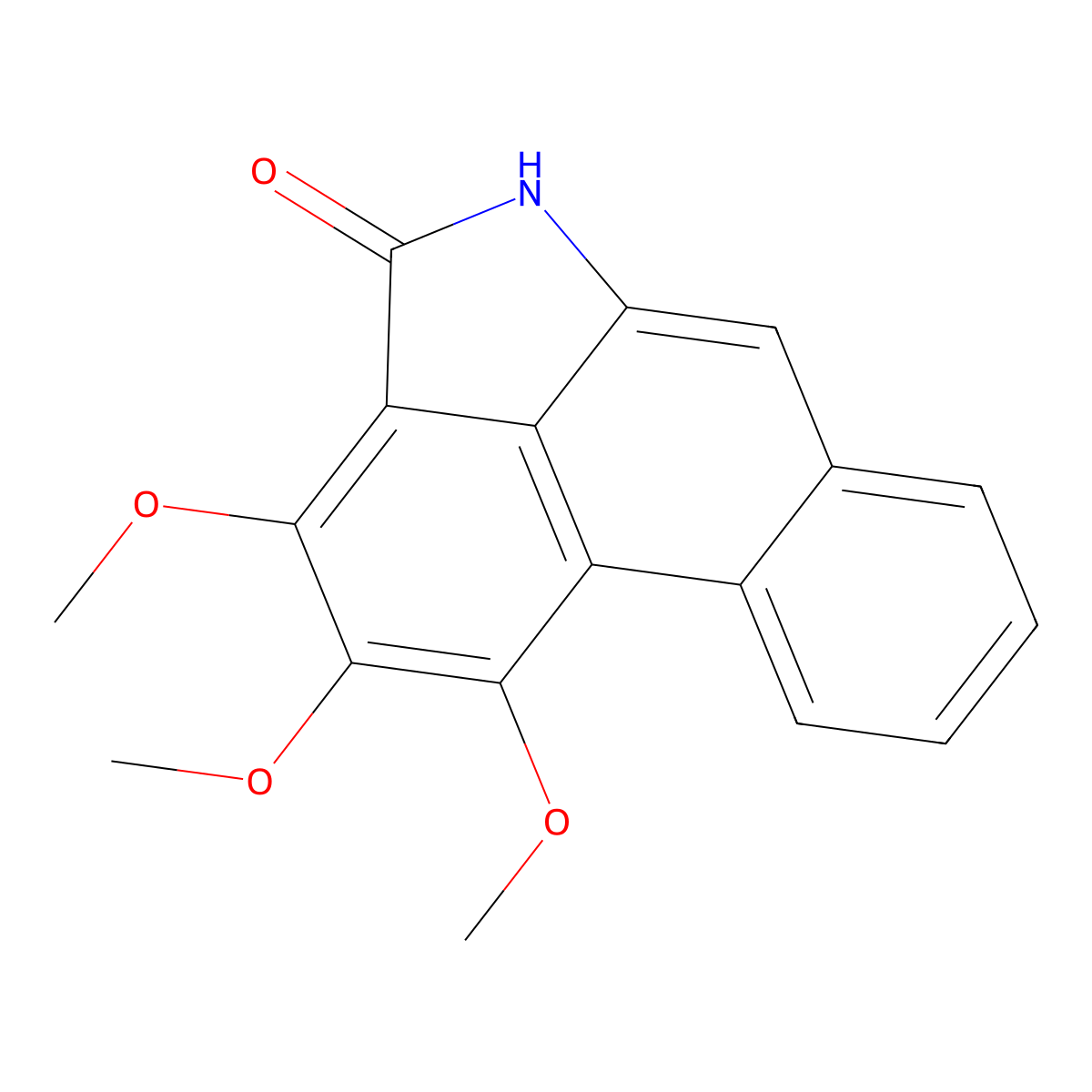 1,2,3-Trimethoxydibenz(cd,f)indol-4(5H)-one molecular structure, CAS 116064-76-7