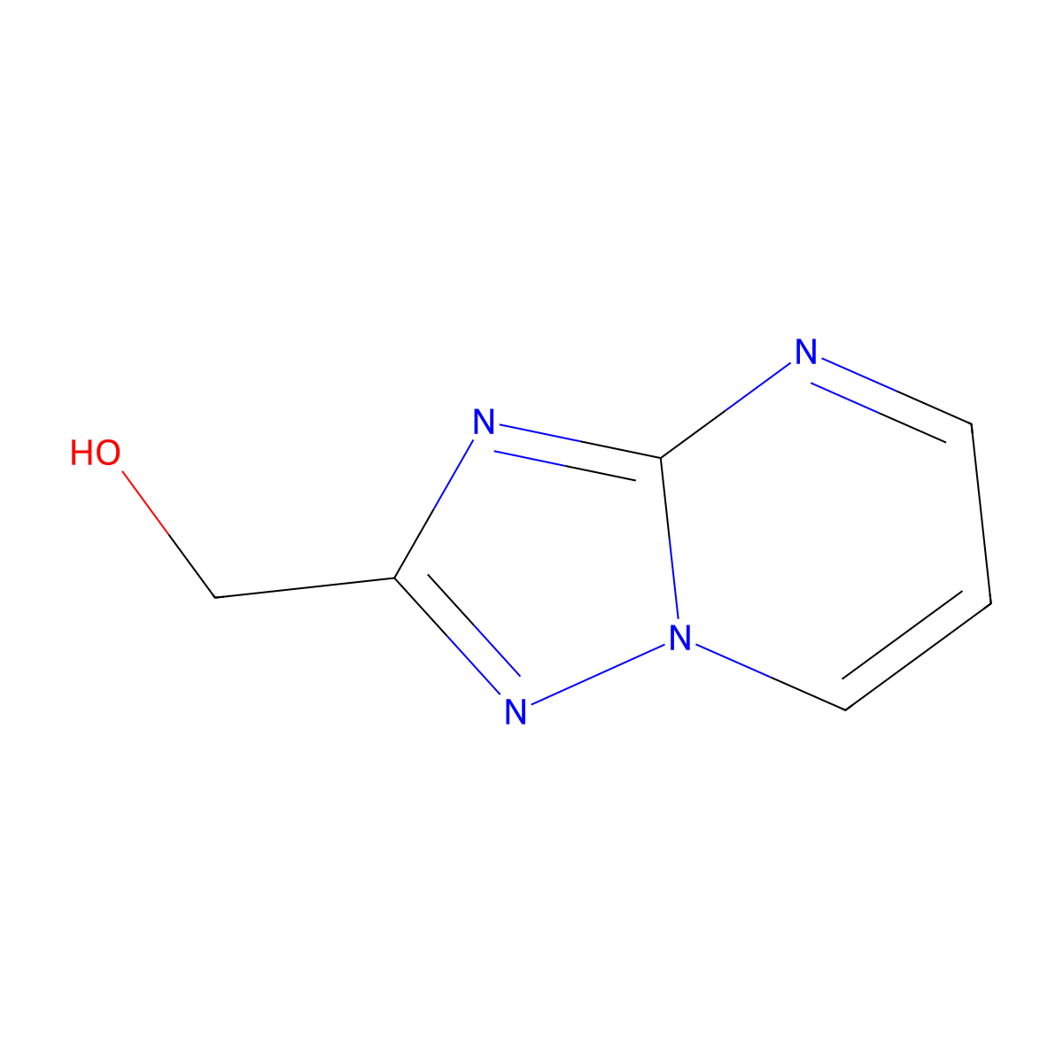 ((1,2,4)Triazolo(1,5-a)pyrimidin-2-yl)methanol molecular structure, CAS 1160695-16-8