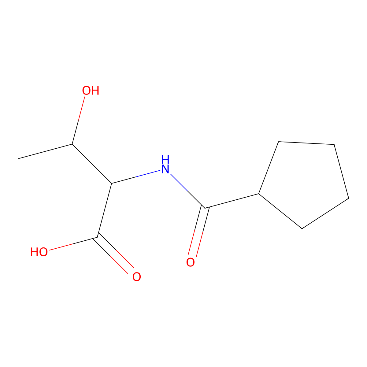 2-(Cyclopentylformamido)-3-hydroxybutanoic acid molecular structure, CAS 1160699-36-4