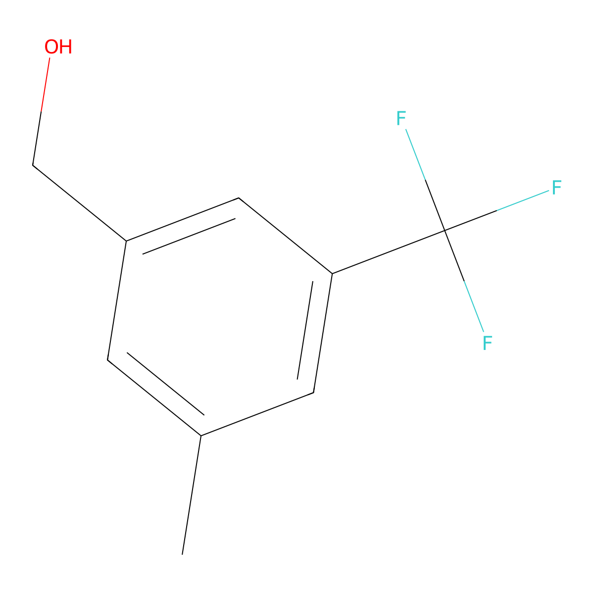 (3-Methyl-5-(trifluoromethyl)phenyl)methanol molecular structure, CAS 116070-38-3
