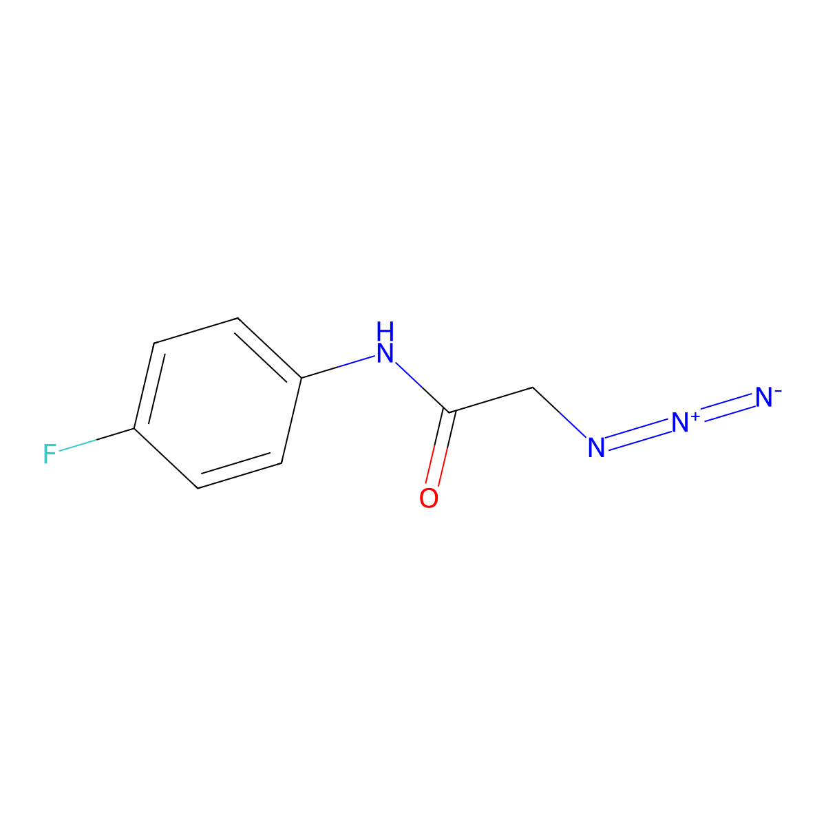 2-azido-N-(4-fluorophenyl)acetamide molecular structure, CAS 1160748-08-2