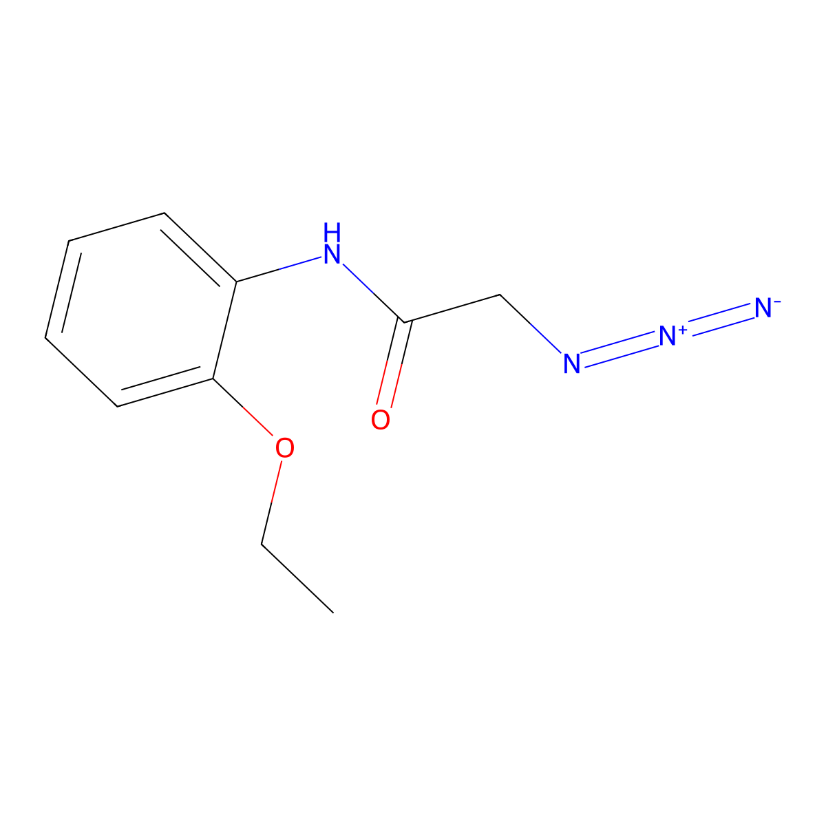 2-azido-N-(2-ethoxyphenyl)acetamide molecular structure, CAS 1160748-15-1
