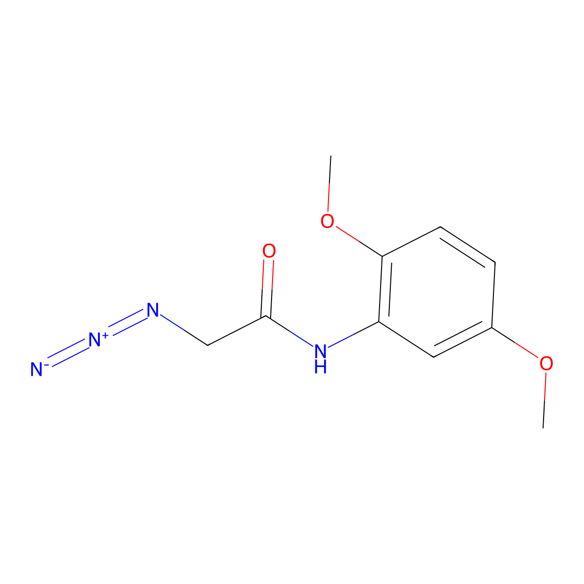 2-azido-N-(2,5-dimethoxyphenyl)acetamide molecular structure, CAS 1160748-17-3