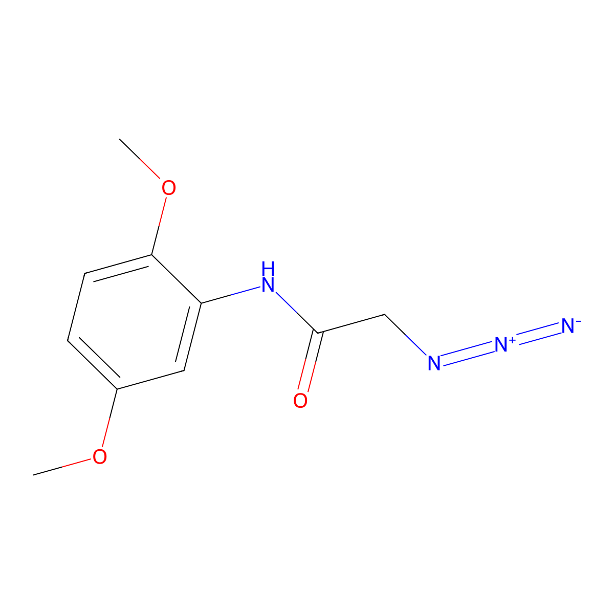 2-azido-N-(2,5-dimethoxyphenyl)acetamide molecular structure, CAS 1160748-17-3