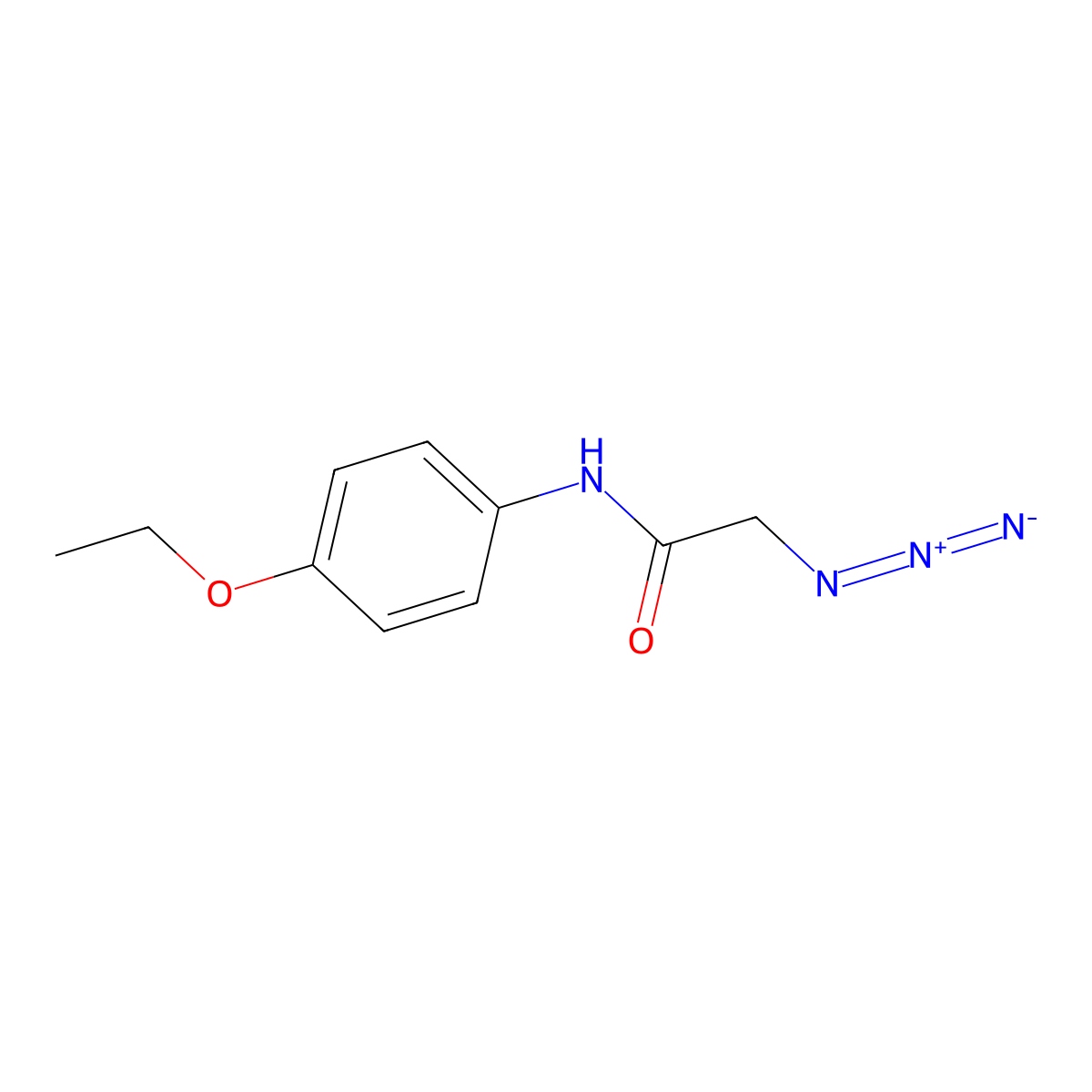 2-azido-N-(4-ethoxyphenyl)acetamide molecular structure, CAS 1160748-18-4