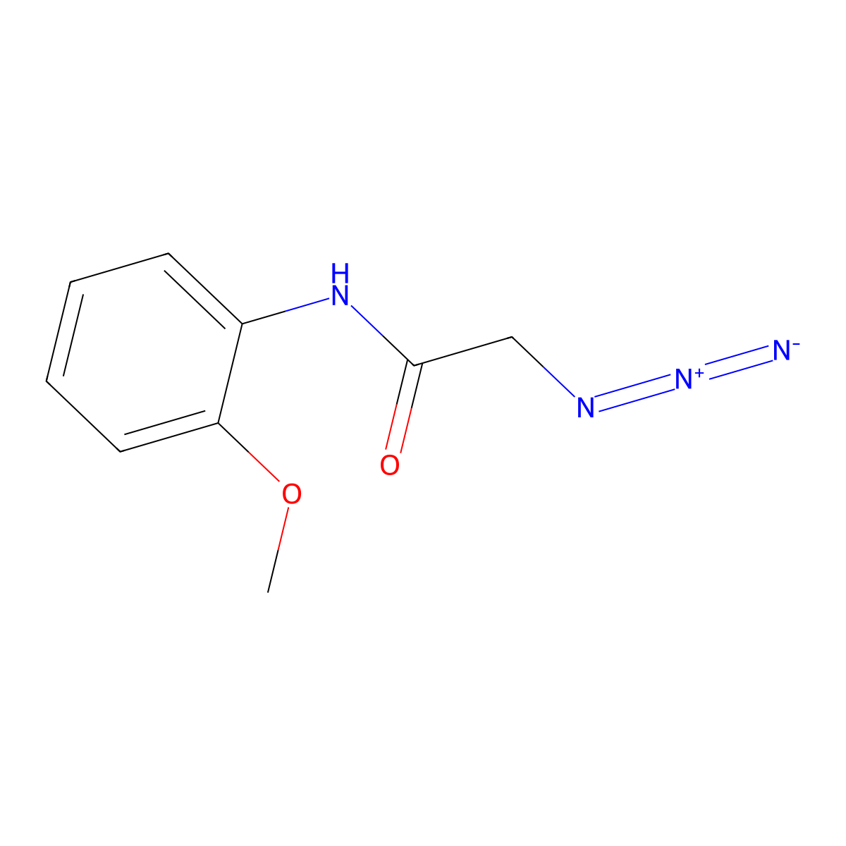 2-azido-N-(2-methoxyphenyl)acetamide molecular structure, CAS 1160748-19-5