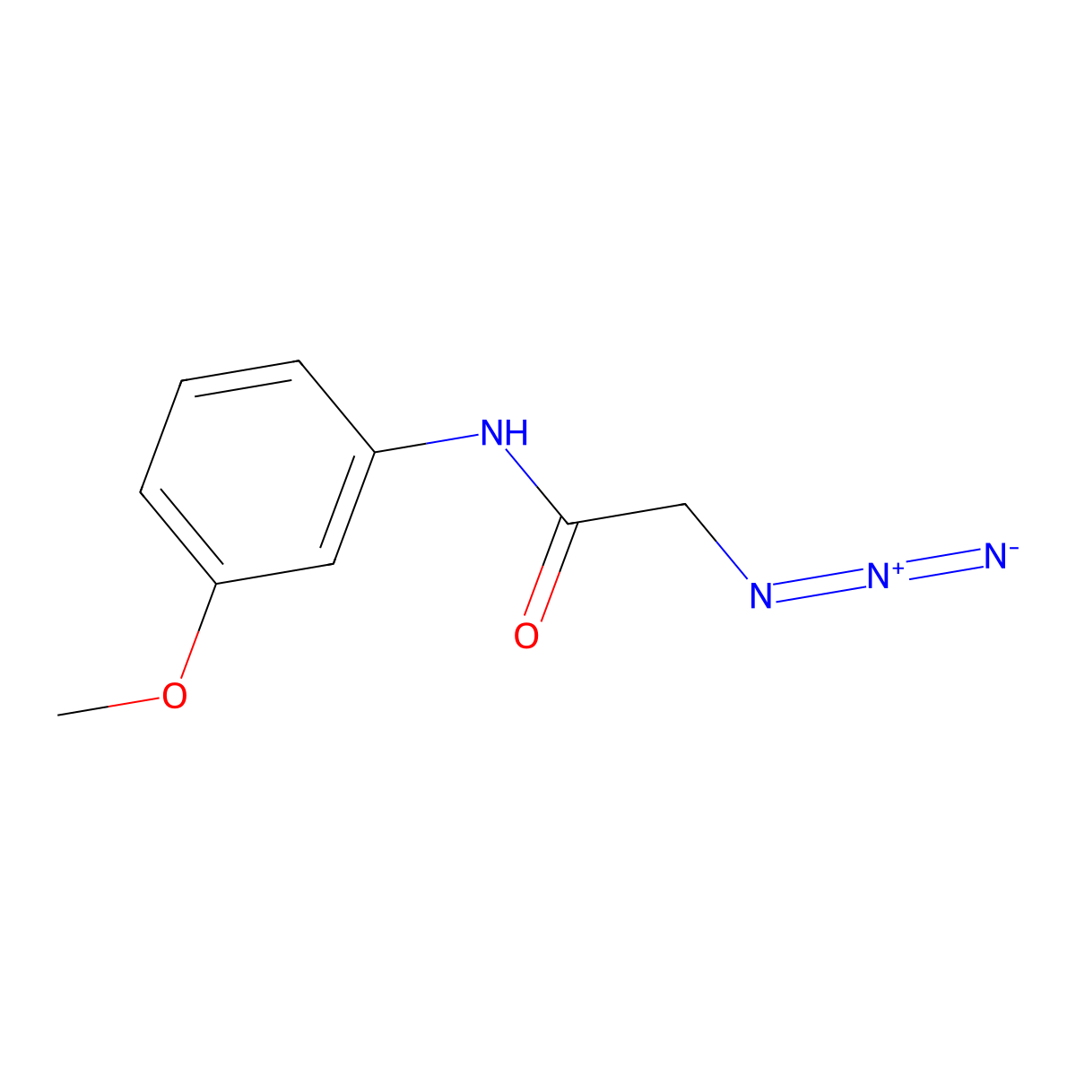 2-azido-N-(3-methoxyphenyl)acetamide molecular structure, CAS 1160748-24-2