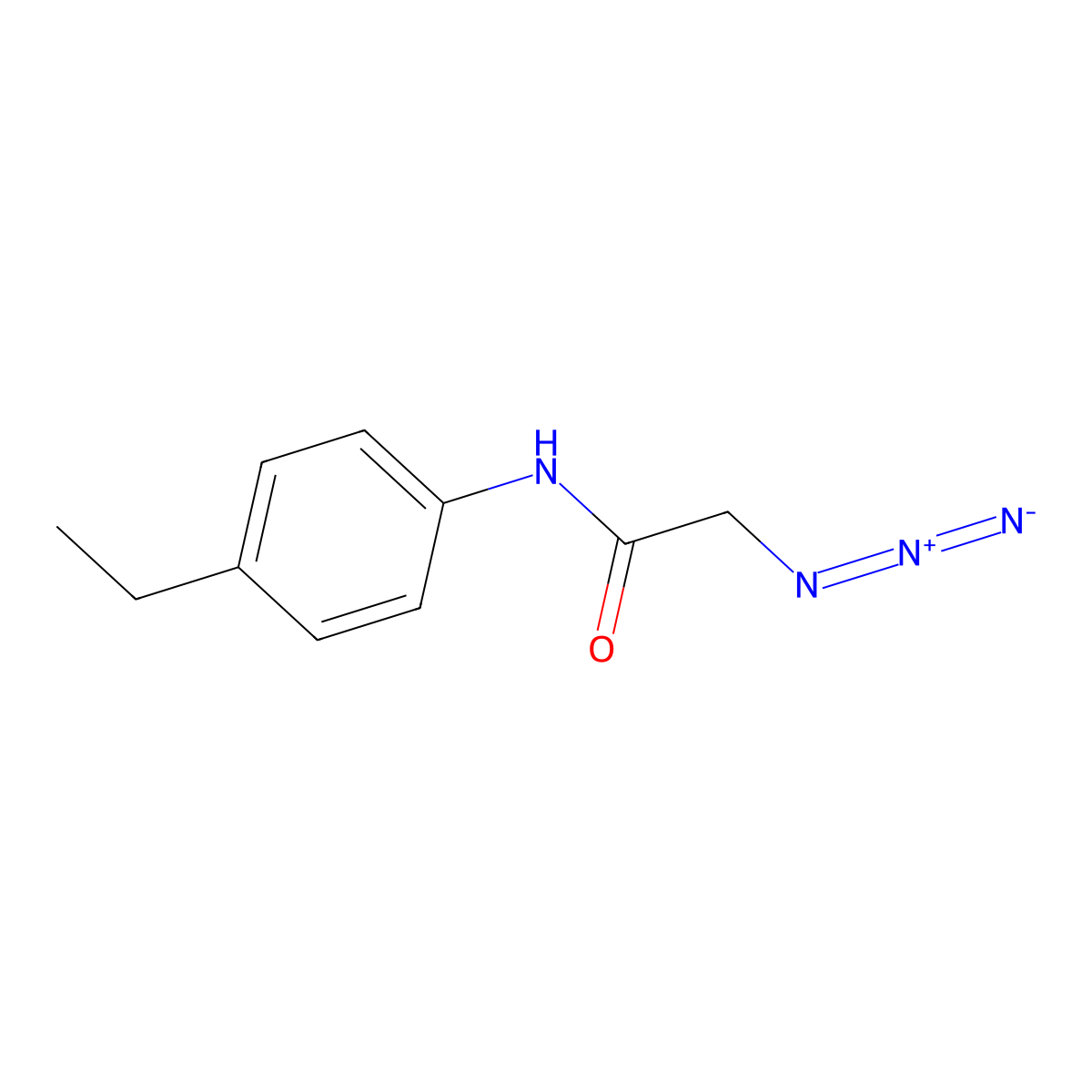 2-azido-N-(4-ethylphenyl)acetamide molecular structure, CAS 1160748-31-1