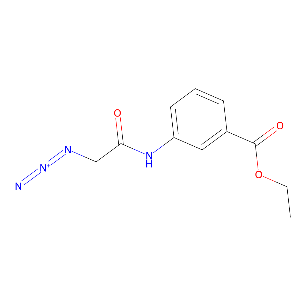 Ethyl 3-[(azidoacetyl)amino]benzoate molecular structure, CAS 1160748-34-4