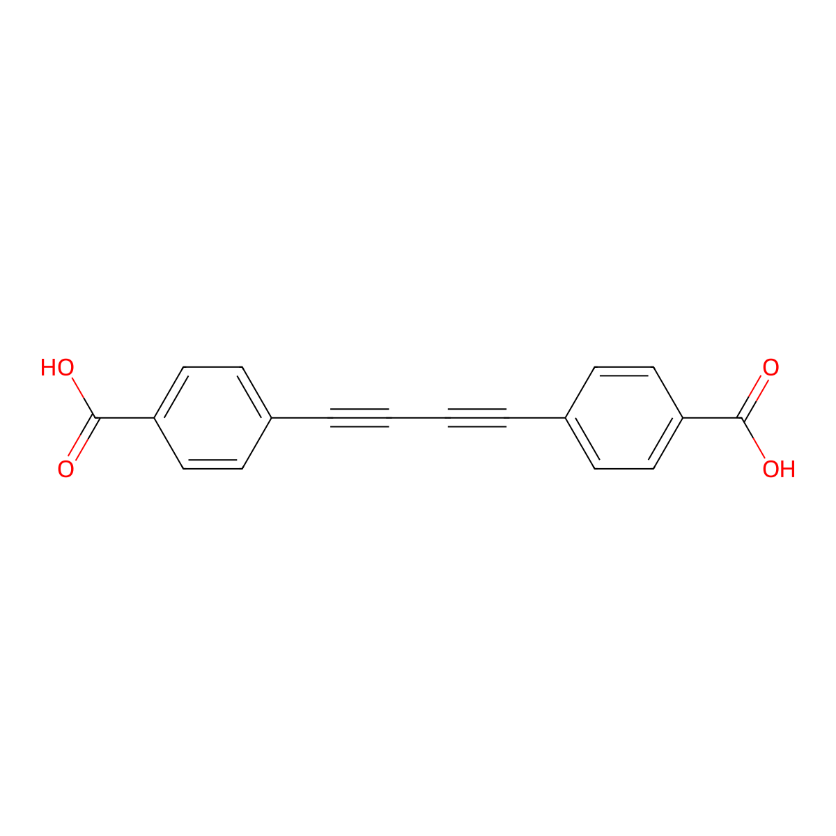 4,4'-(Buta-1,3-diyne-1,4-diyl)dibenzoic acid molecular structure, CAS 116075-75-3