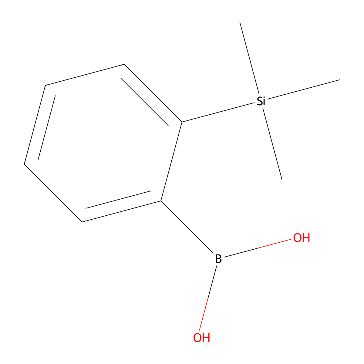 (2-(Trimethylsilyl)phenyl)boronic acid molecular structure, CAS 1160757-30-1