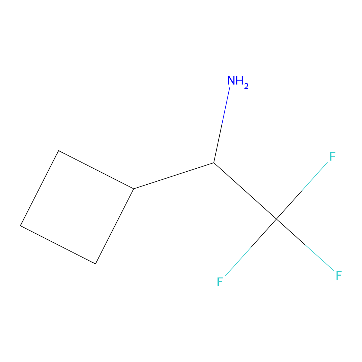 (R)-1-Cyclobutyl-2,2,2-trifluoroethanamine molecular structure, CAS 1160785-99-8