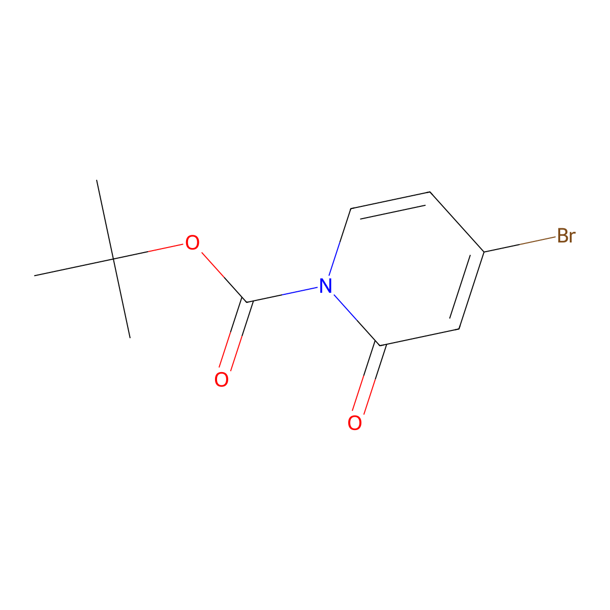Tert-butyl 4-bromo-2-oxopyridine-1(2h)-carboxylate molecular structure, CAS 1160790-27-1