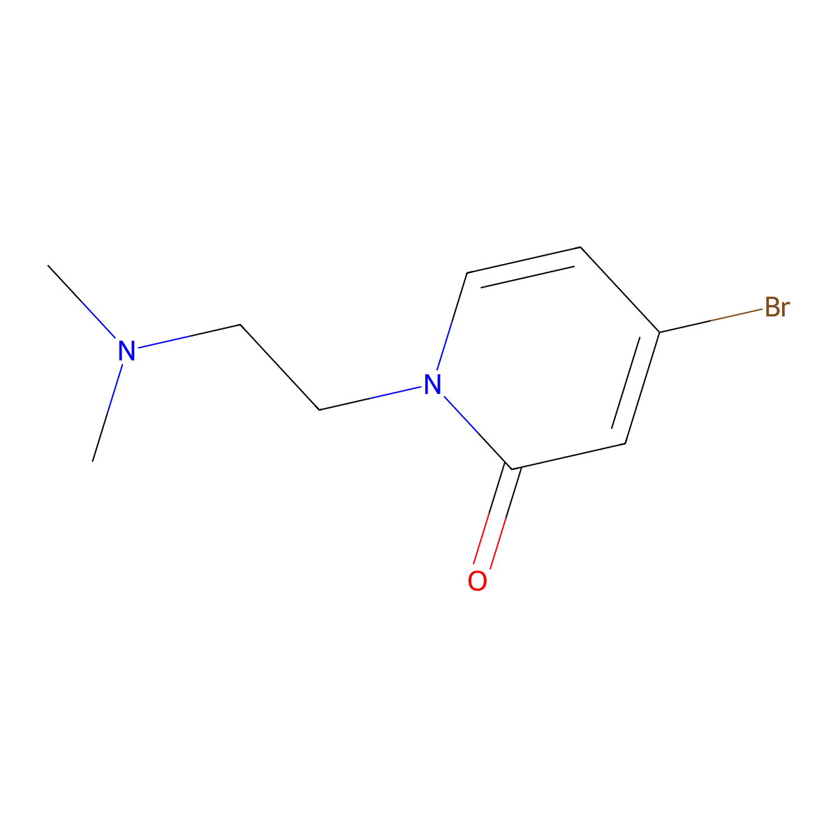 4-bromo-1-(2-(dimethylamino)ethyl)pyridin-2(1H)-one molecular structure, CAS 1160790-82-8
