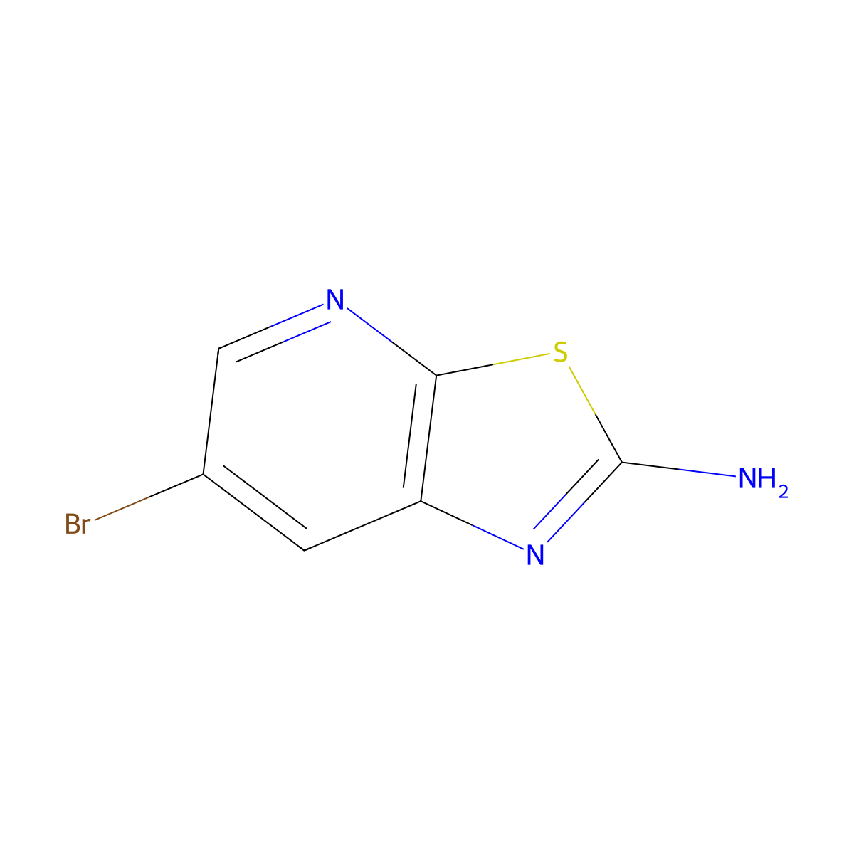 6-Bromo-[1,3]thiazolo[5,4-b]pyridin-2-amine molecular structure, CAS 1160791-13-8