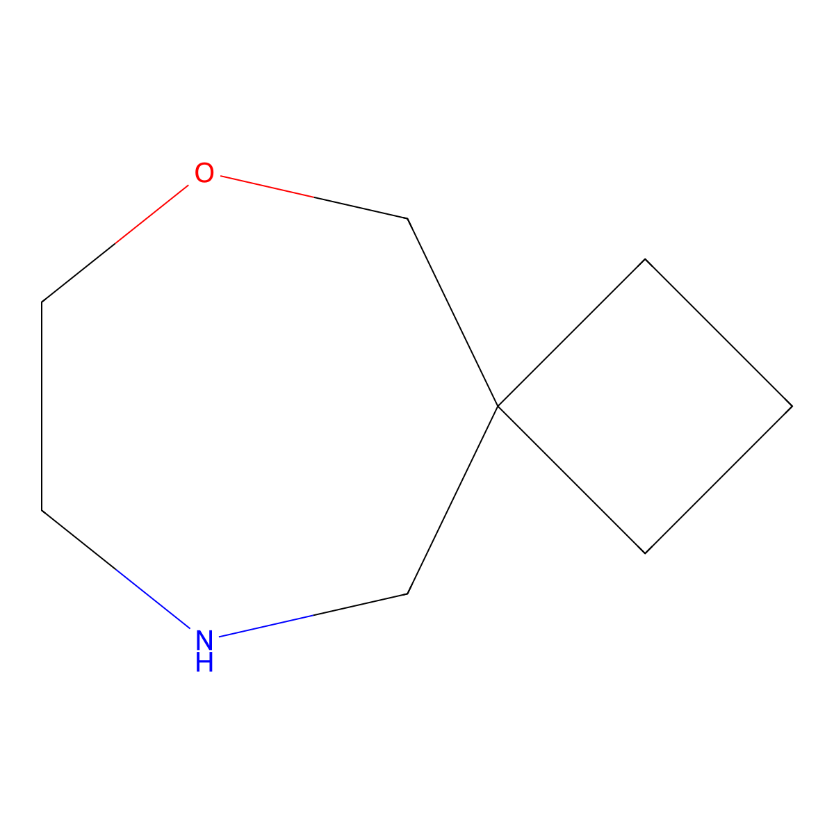 6-Oxa-9-azaspiro[3.6]decane molecular structure, CAS 1160800-39-4
