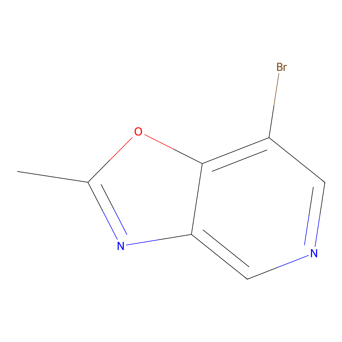 7-Bromo-2-methyl-(1,3)oxazolo(4,5-c)pyridine molecular structure, CAS 116081-17-5