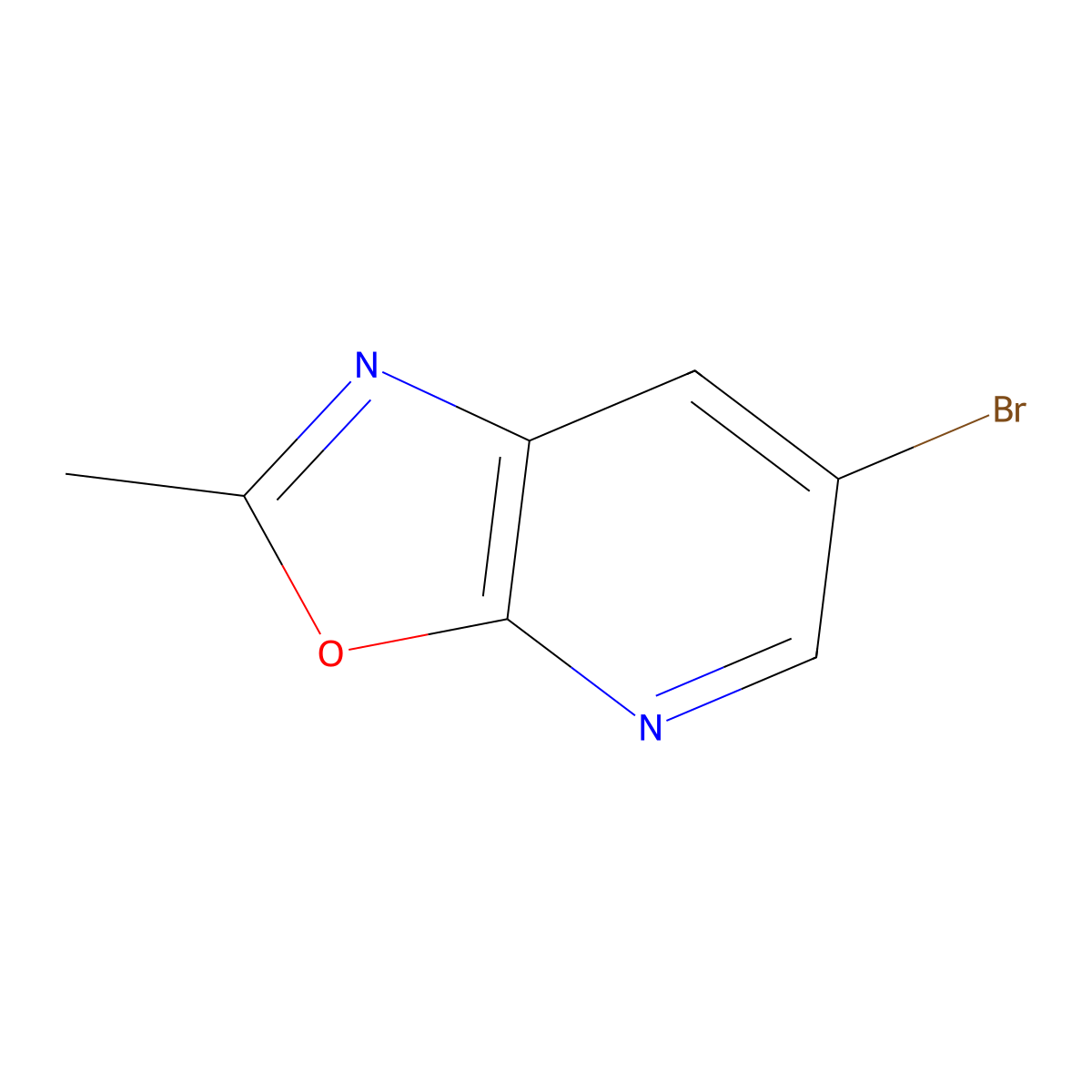 6-Bromo-2-methyloxazolo[5,4-b]pyridine molecular structure, CAS 116081-18-6