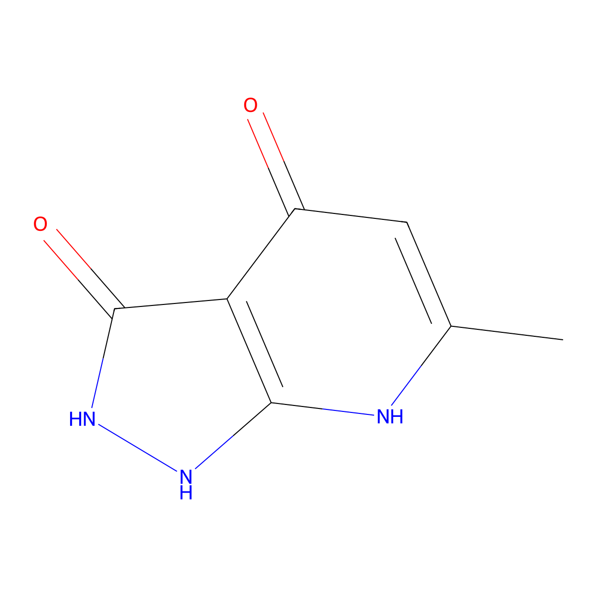 4-Hydroxy-6-methyl-1H-pyrazolo[3,4-b]pyridin-3(2H)-one molecular structure, CAS 116081-20-0