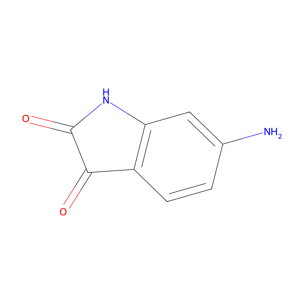 6-Aminoindoline-2,3-dione molecular structure, CAS 116081-74-4