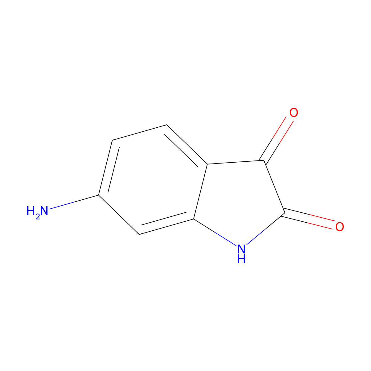 6-Aminoindoline-2,3-dione molecular structure, CAS 116081-74-4