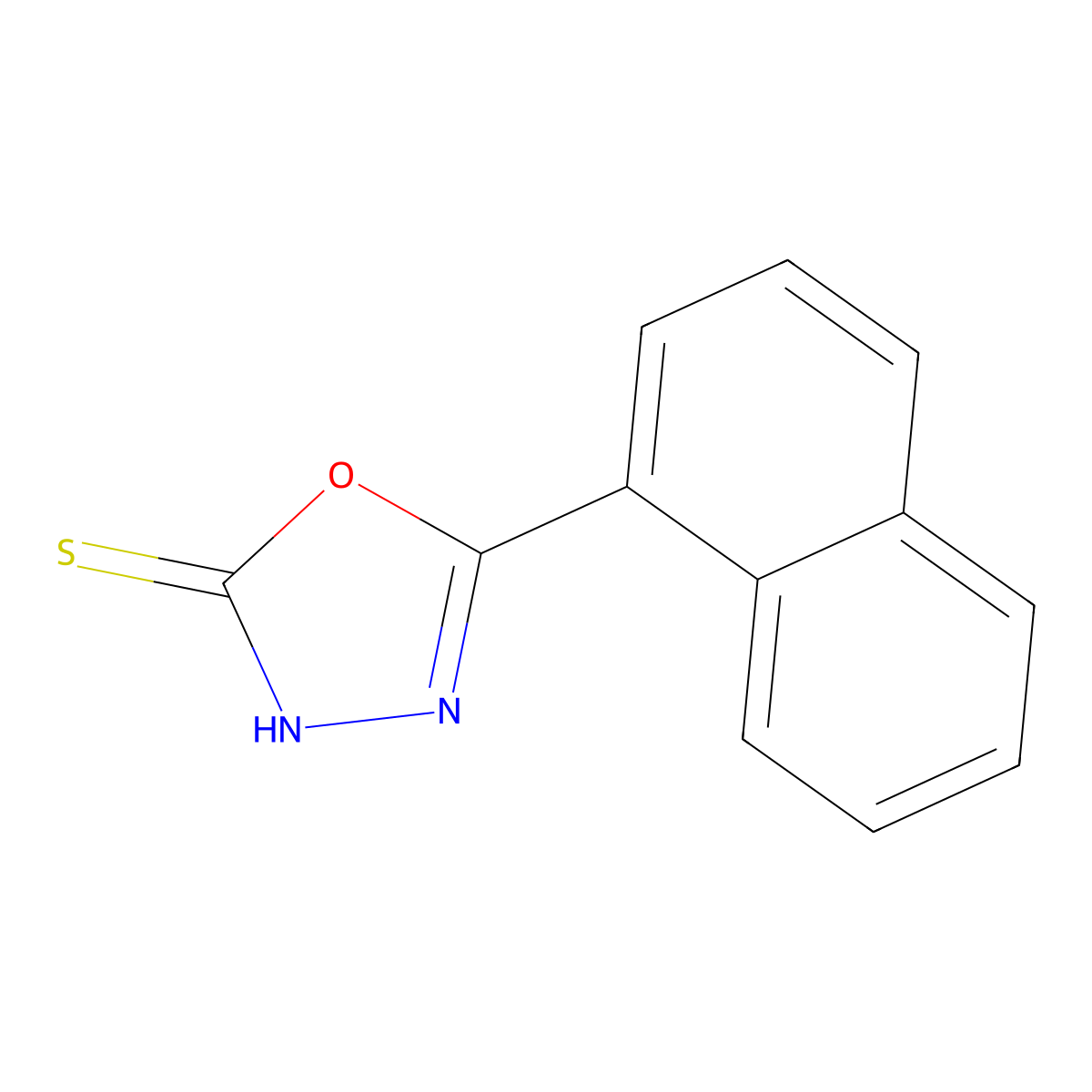 5-(Naphthalen-1-yl)-1,3,4-oxadiazole-2-thiol molecular structure, CAS 116082-89-4