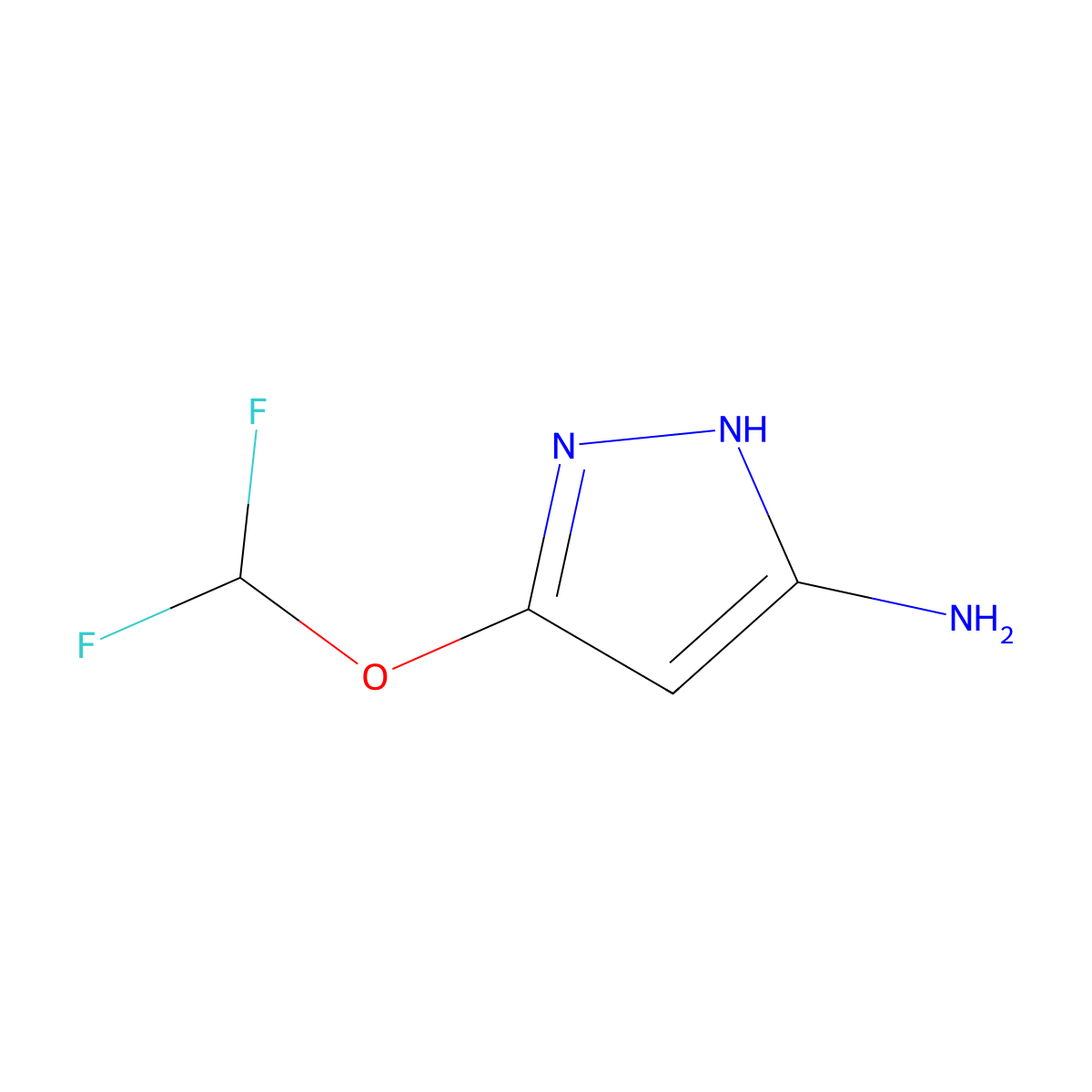 5-(Difluoromethoxy)-1H-pyrazol-3-amine molecular structure, CAS 1160822-72-9