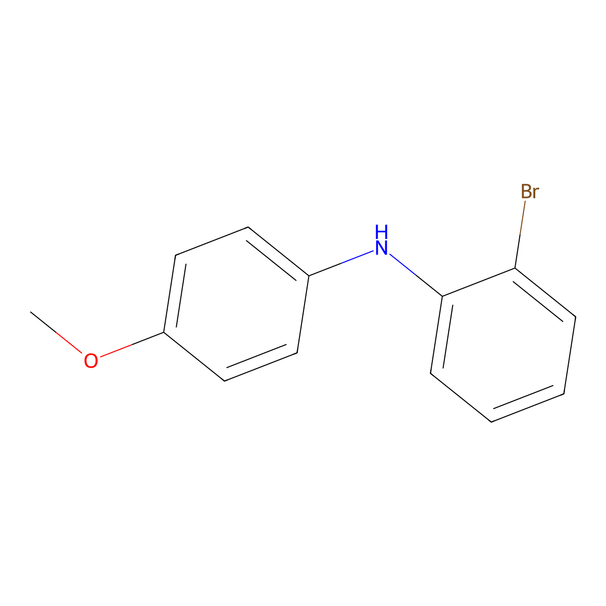 2-bromo-N-(4-methoxyphenyl)aniline molecular structure, CAS 1160823-40-4
