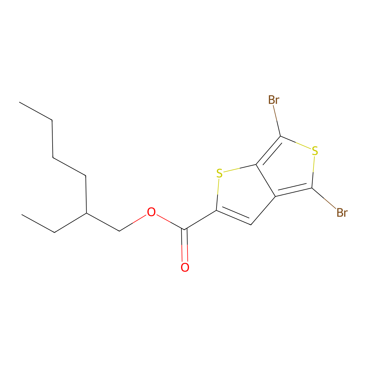 2-Ethylhexyl 4,6-dibromothieno[3,4-b]thiophene-2-carboxylate molecular structure, CAS 1160823-81-3