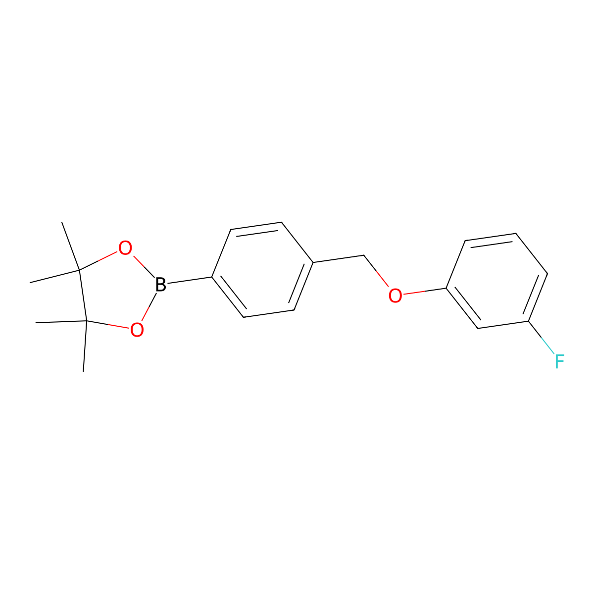 2-(4-((3-Fluorophenoxy)methyl)phenyl)-4,4,5,5-tetramethyl-1,3,2-dioxaborolane molecular structure, CAS 1160829-16-2