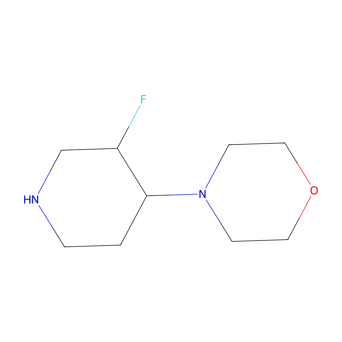 4-(3-Fluoro-piperidin-4-yl)-morpholine molecular structure, CAS 1160834-04-7