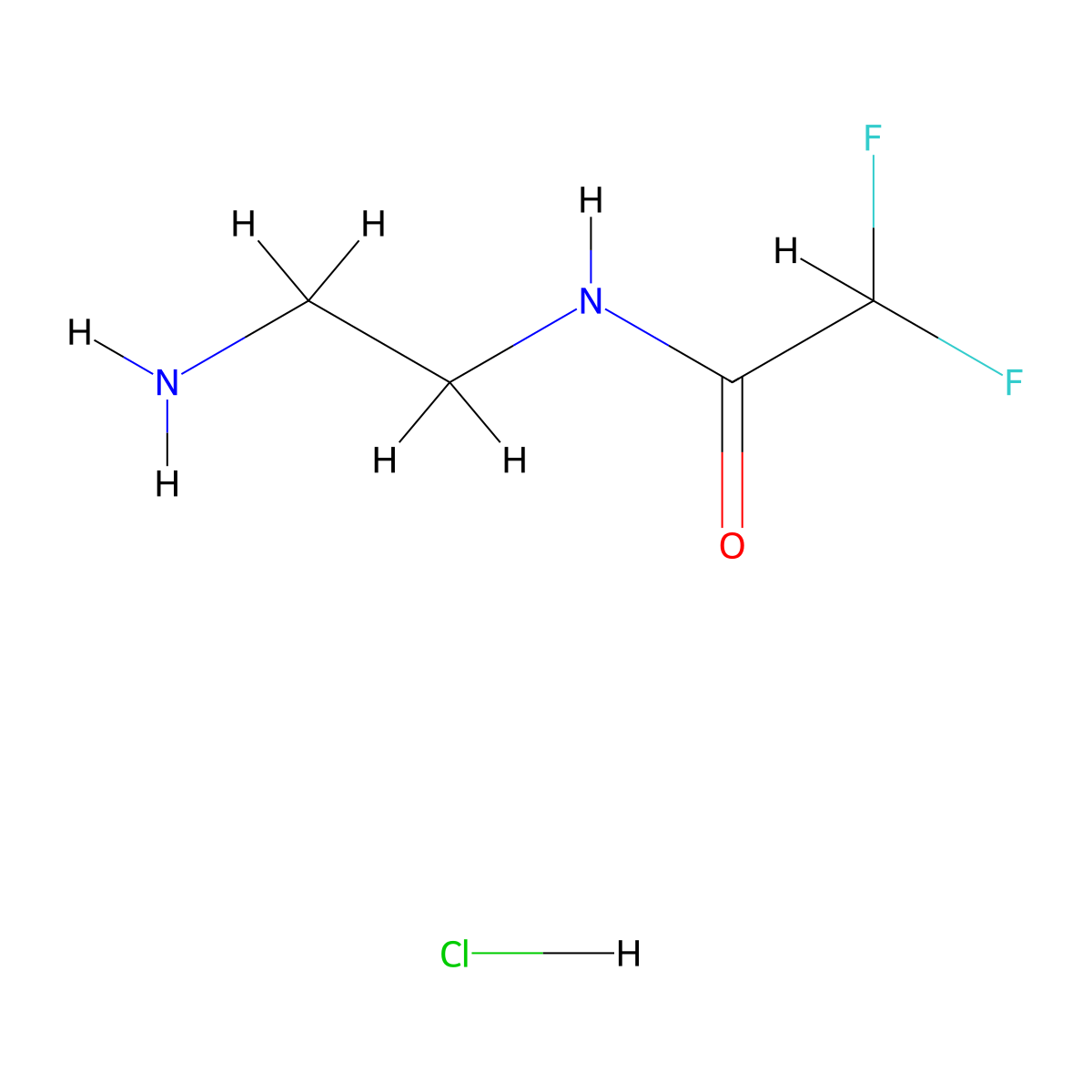 N-(2-aminoethyl)-2,2-difluoroacetamide hydrochloride molecular structure, CAS 1160852-93-6