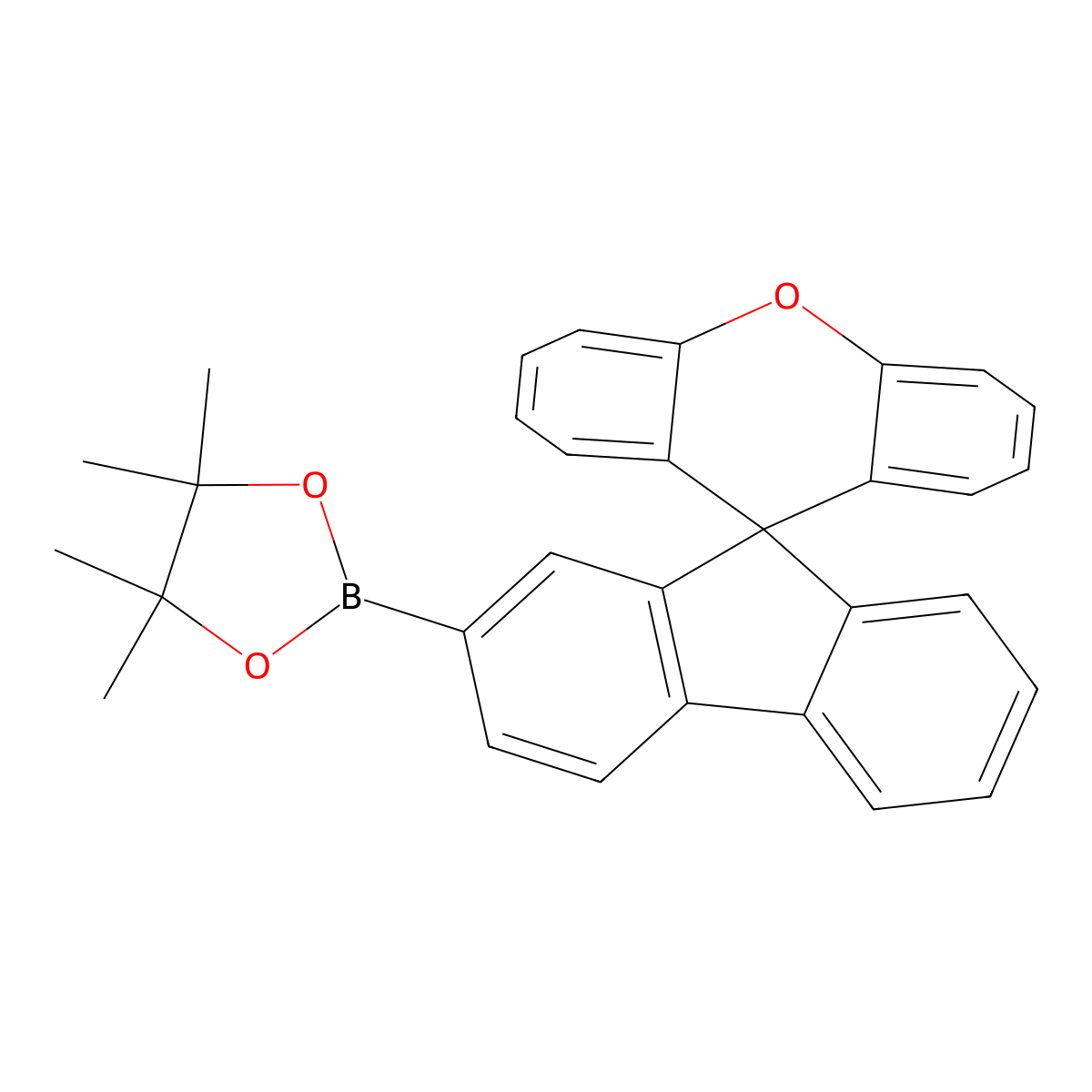 4,4,5,5-Tetramethyl-2-(spiro[fluorene-9,9'-xanthen]-2-yl)-1,3,2-dioxaborolane molecular structure, CAS 1160862-12-3