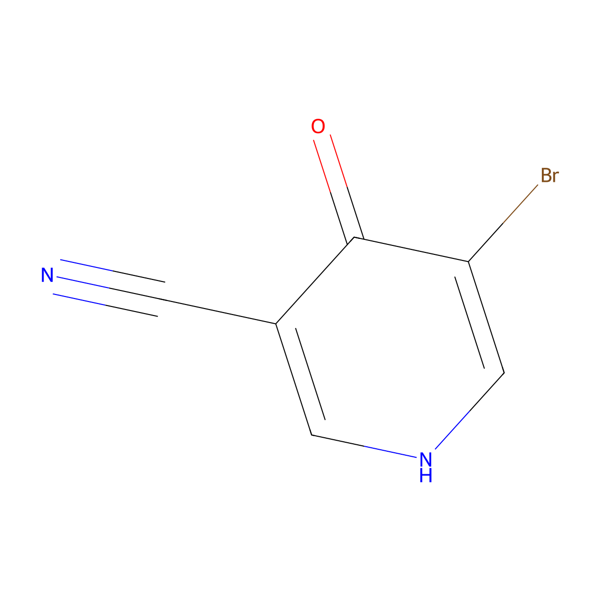 5-Bromo-4-hydroxynicotinonitrile molecular structure, CAS 1160923-97-6