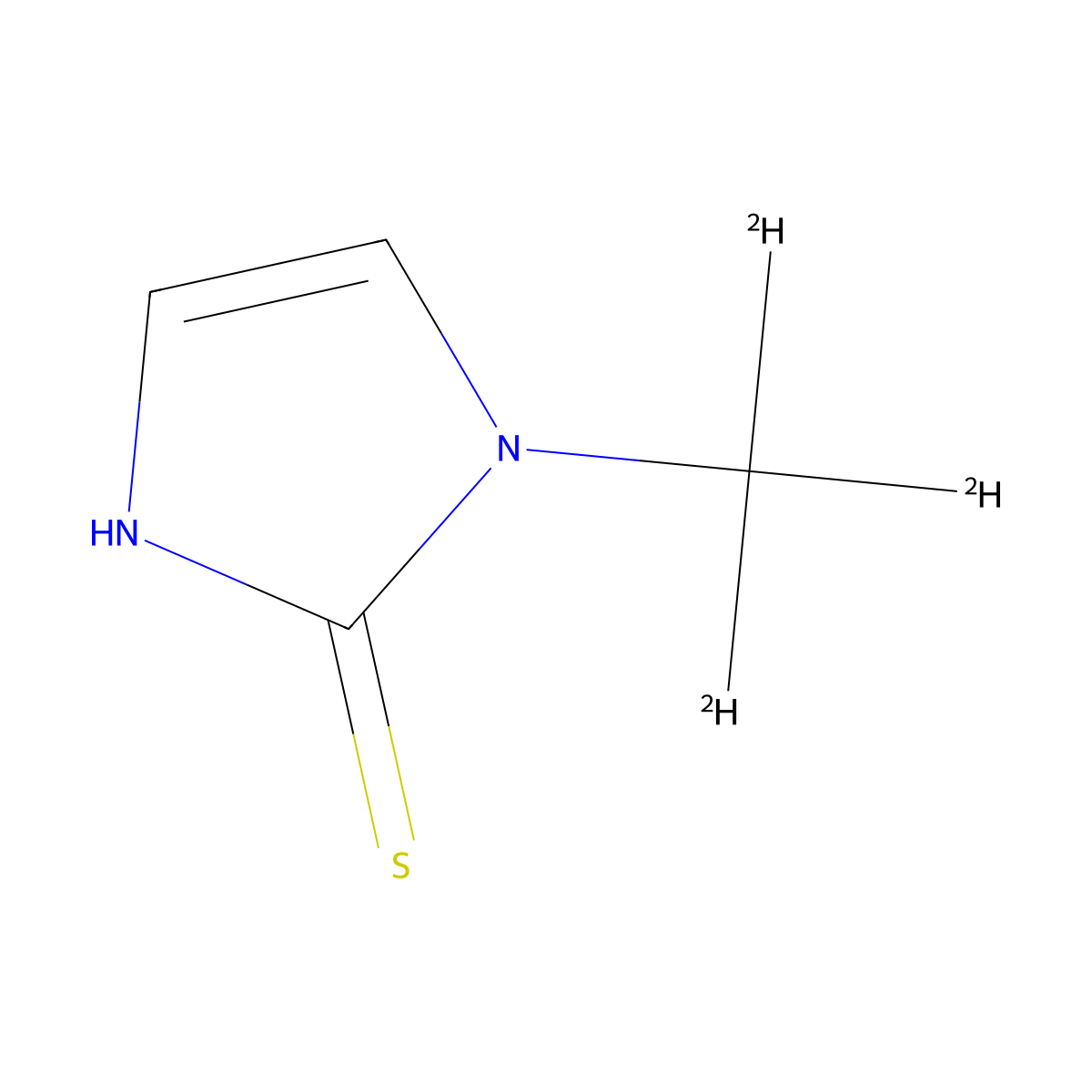 3-(trideuteriomethyl)-1H-imidazole-2-thione molecular structure, CAS 1160932-07-9