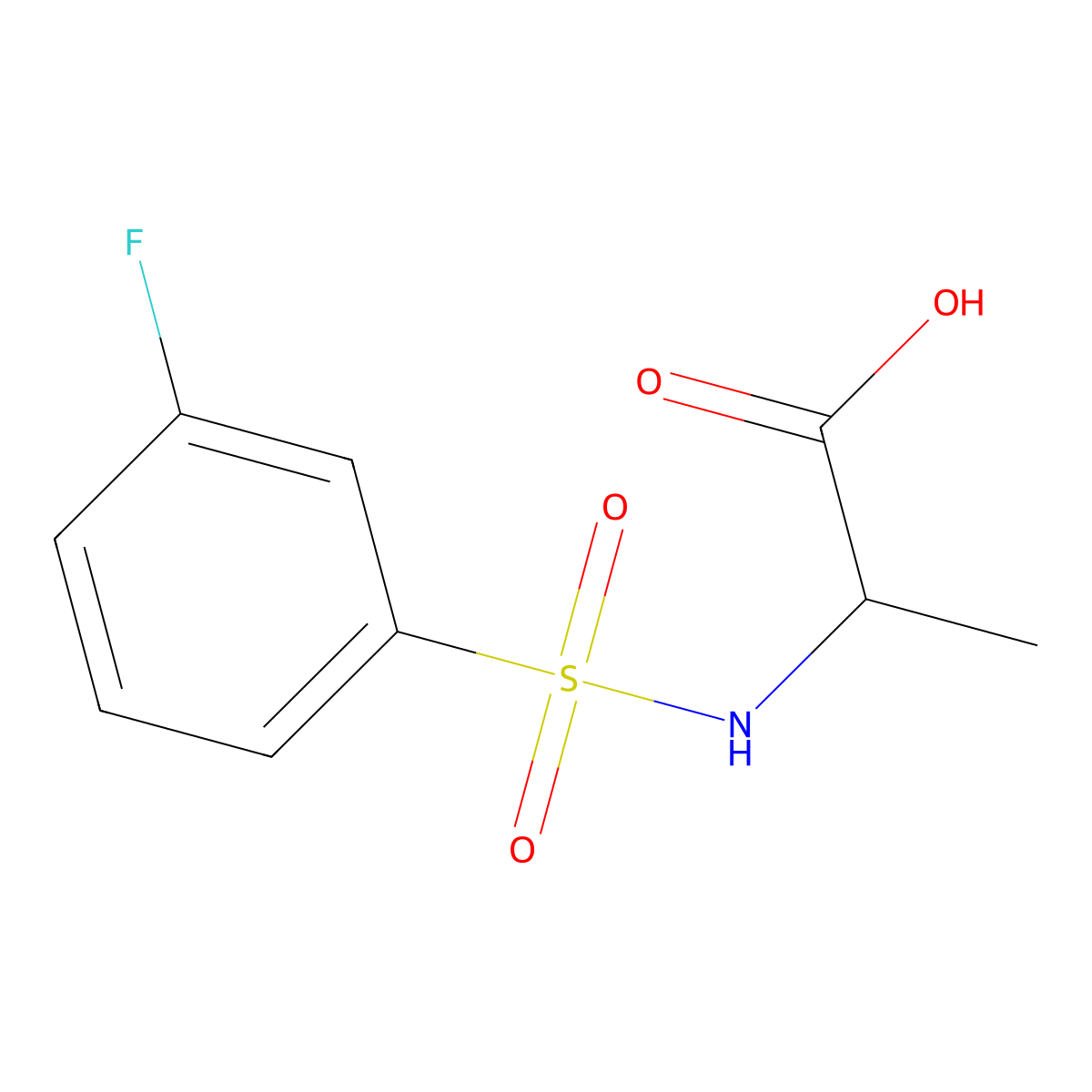 ((3-Fluorophenyl)sulfonyl)alanine molecular structure, CAS 1160933-45-8