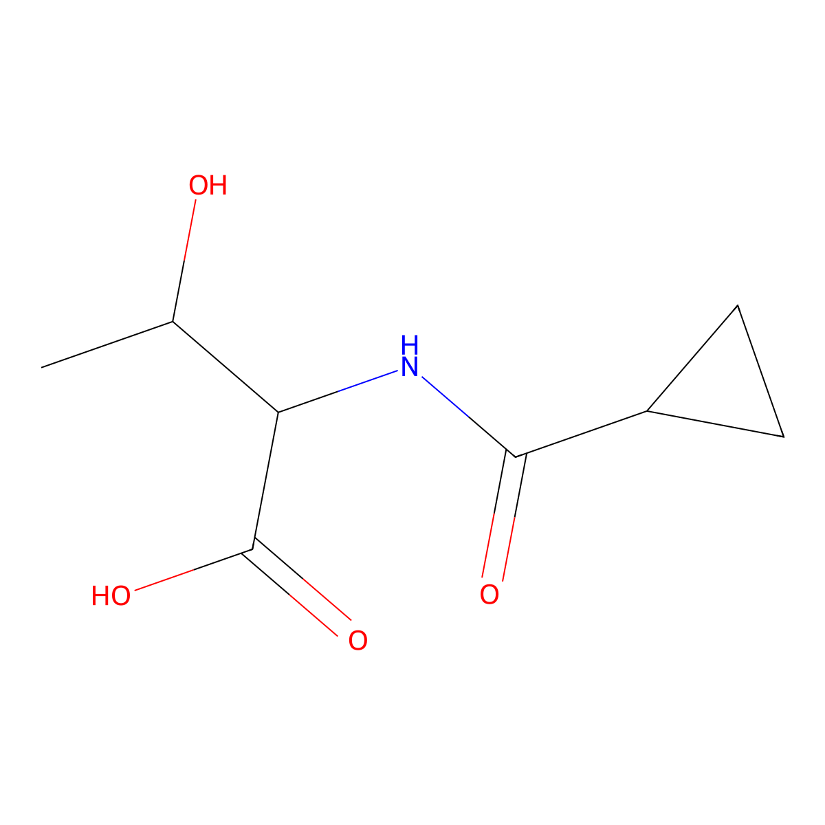 2-(Cyclopropylformamido)-3-hydroxybutanoic acid molecular structure, CAS 1160934-95-1