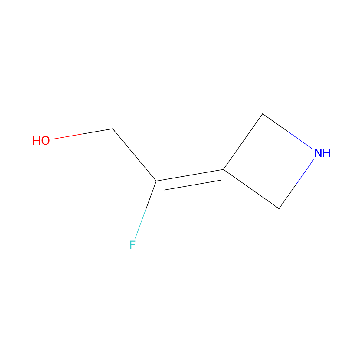 2-(Azetidin-3-ylidene)-2-fluoroethan-1-ol molecular structure, CAS 1160945-98-1