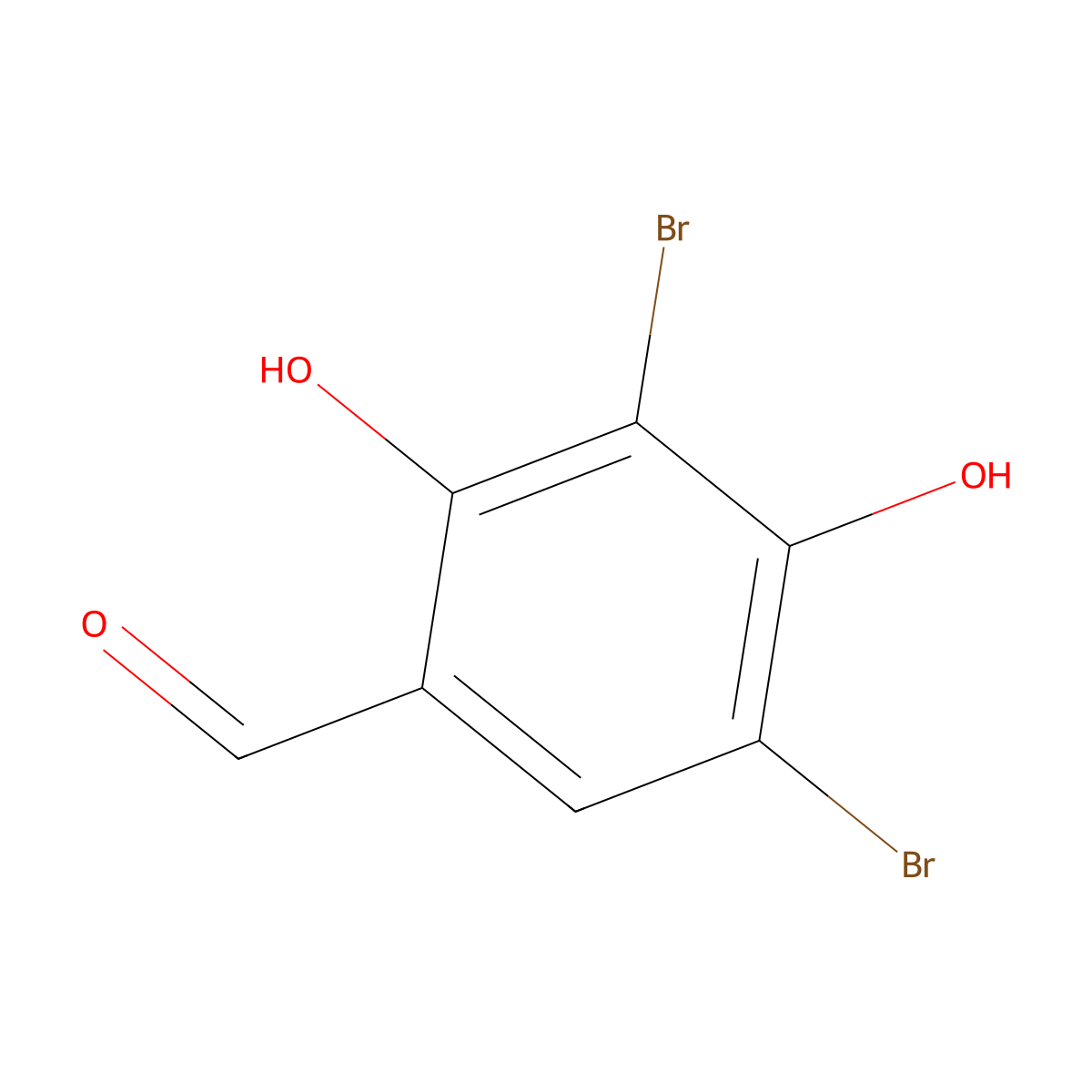 3,5-Dibromo-2,4-dihydroxybenzaldehyde molecular structure, CAS 116096-91-4