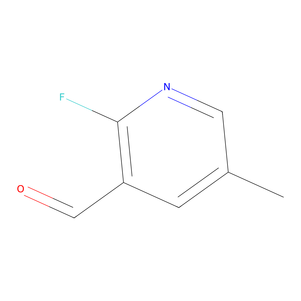 2-Fluoro-5-methylpyridine-3-carbaldehyde molecular structure, CAS 1160993-95-2