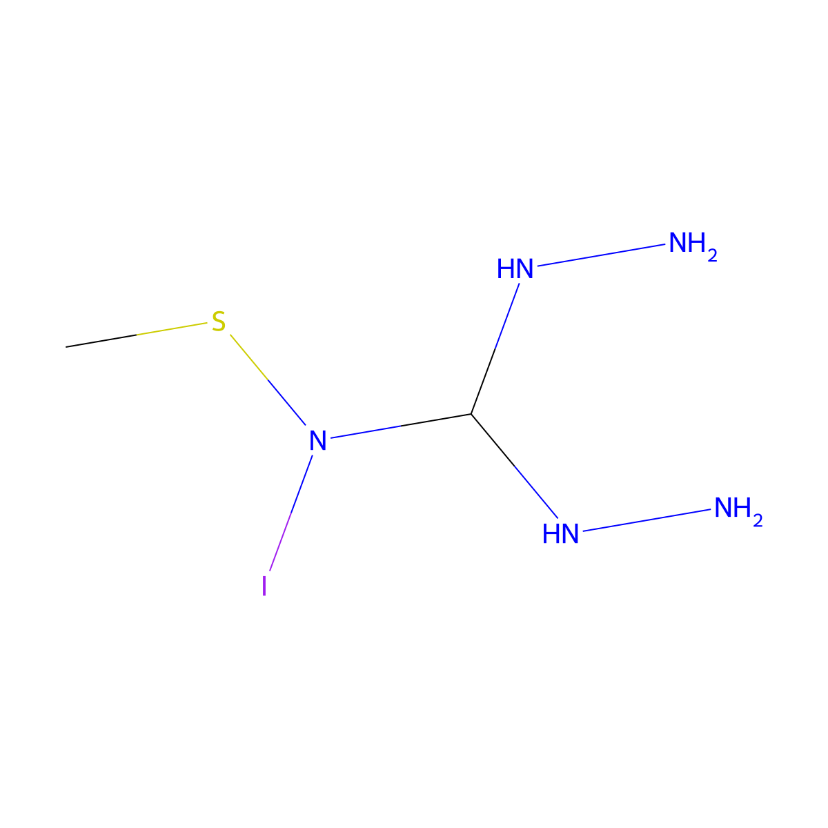 N-(Dihydrazinylmethyl)-N-iodomethanesulfenamide molecular structure, CAS 1160994-25-1
