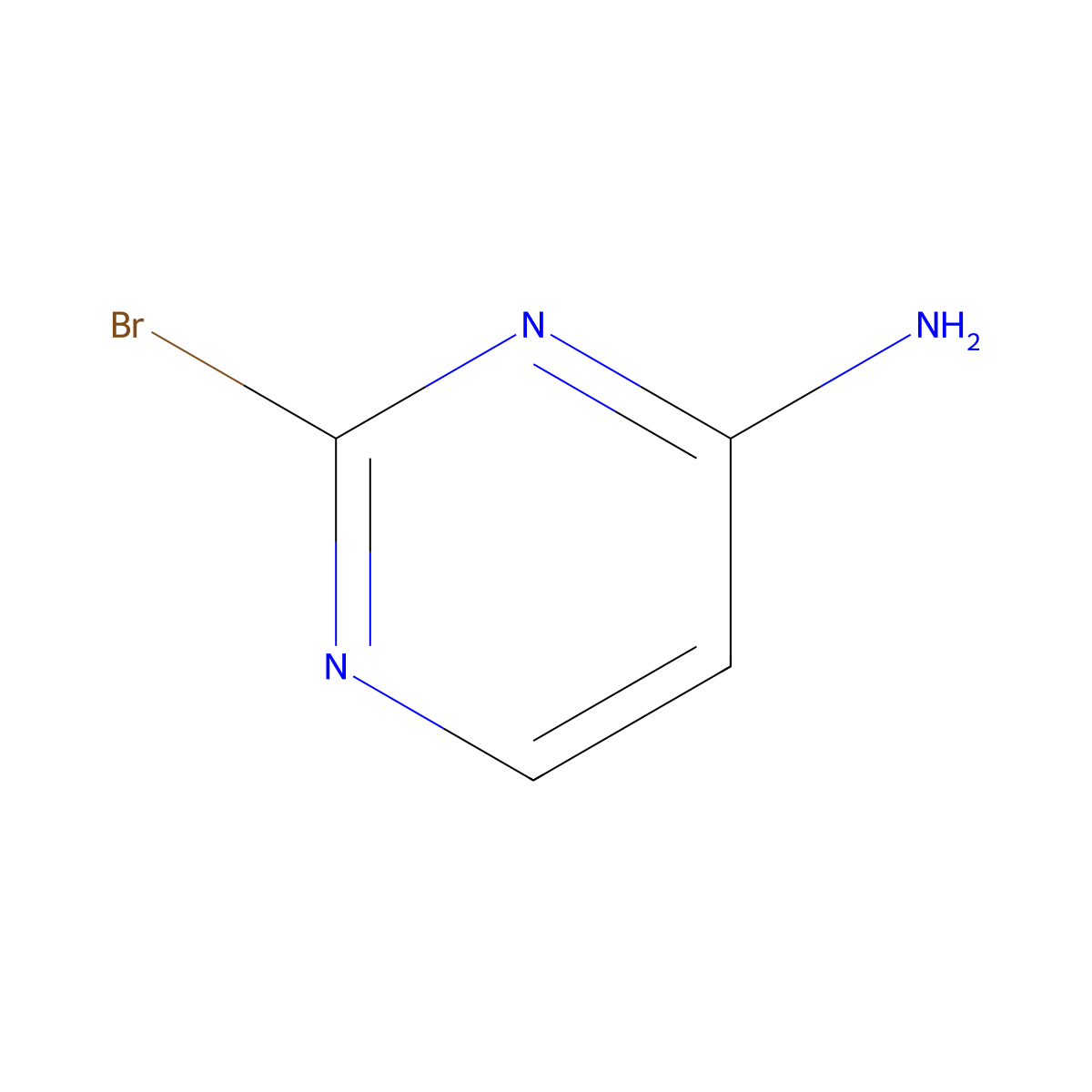 2-Bromopyrimidin-4-amine molecular structure, CAS 1160994-71-7