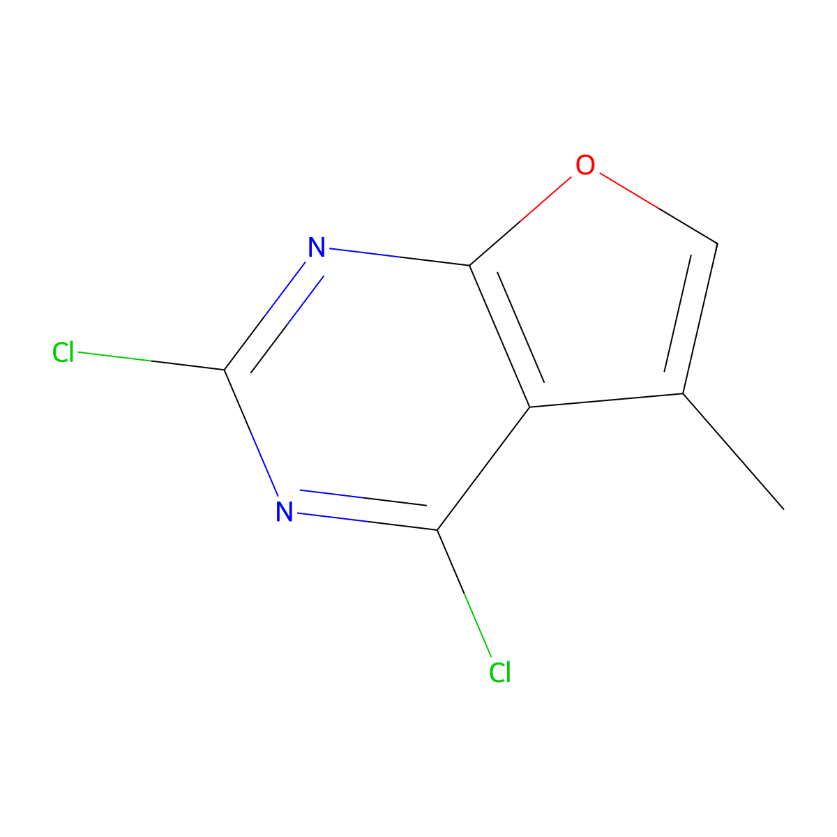 2,4-Dichloro-5-methylfuro[2,3-d]pyrimidine molecular structure, CAS 1160994-79-5