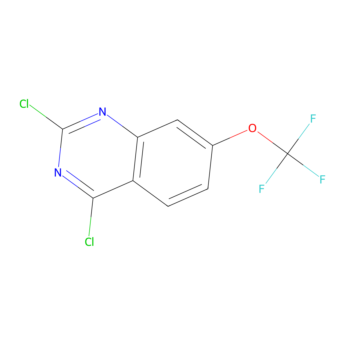 2,4-Dichloro-7-(trifluoromethoxy)quinazoline molecular structure, CAS 1160994-83-1
