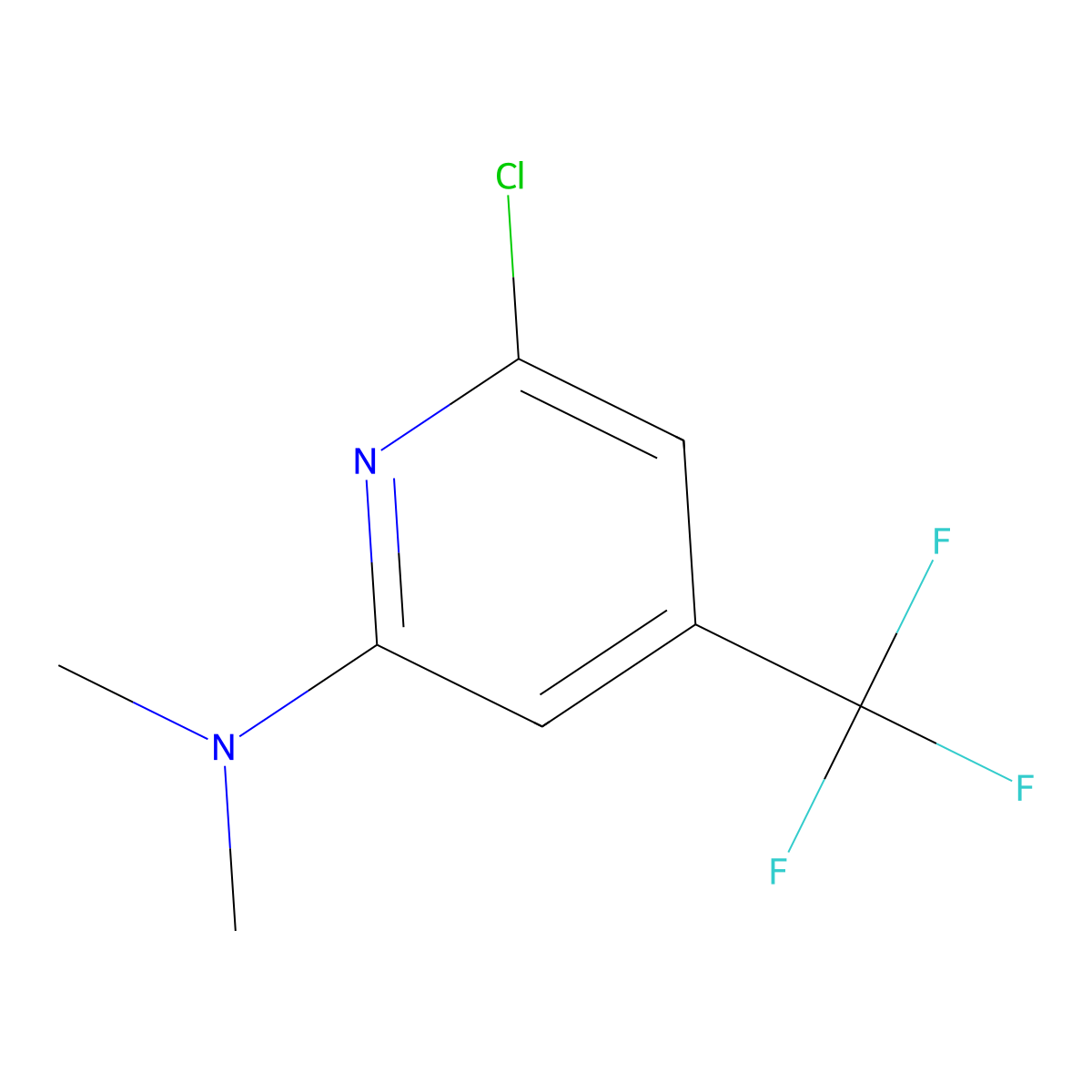 6-chloro-N,N-dimethyl-4-(trifluoromethyl)pyridin-2-amine molecular structure, CAS 1160994-88-6