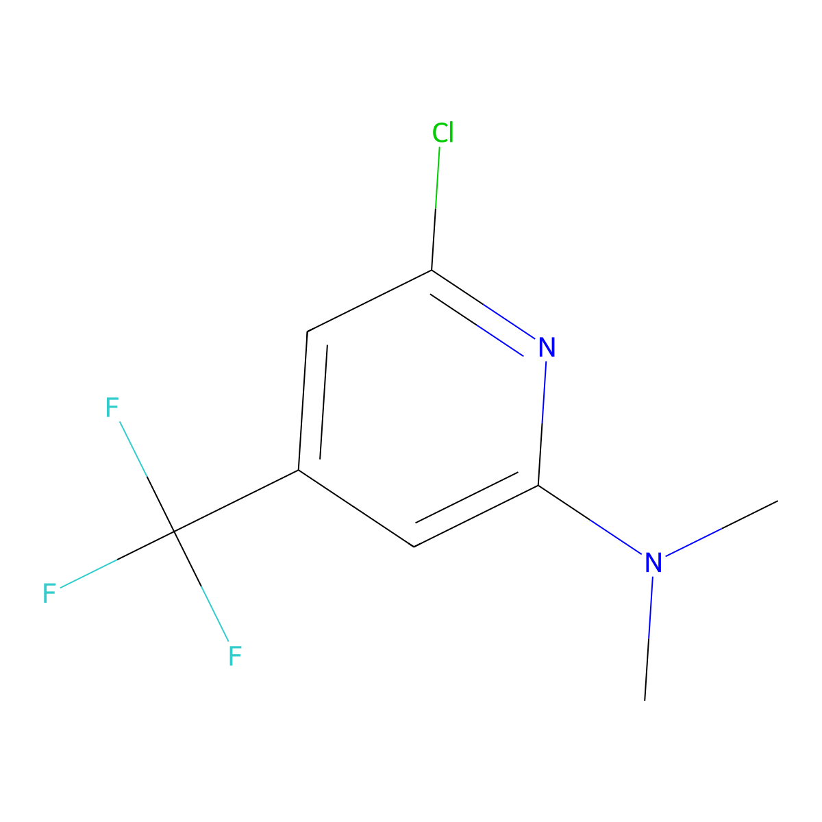 6-chloro-N,N-dimethyl-4-(trifluoromethyl)pyridin-2-amine molecular structure, CAS 1160994-88-6