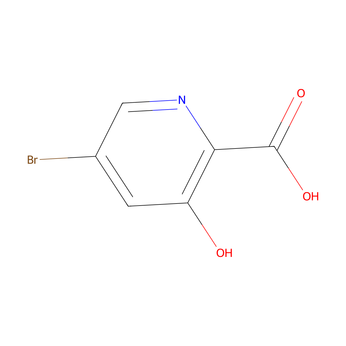 5-Bromo-3-hydroxypicolinic acid molecular structure, CAS 1160994-90-0
