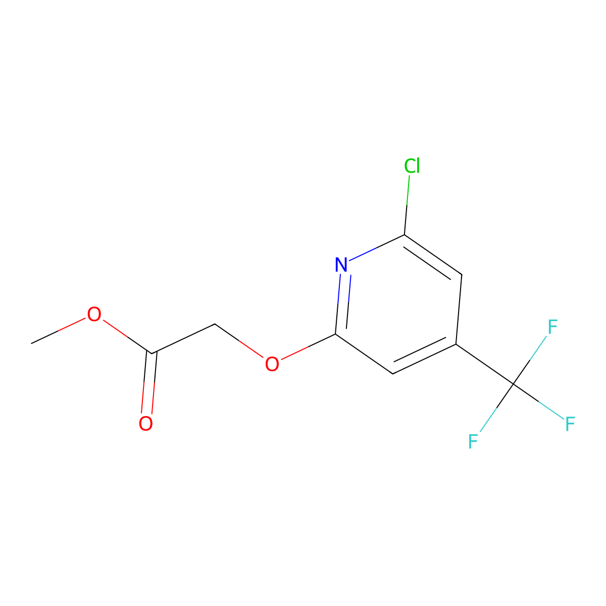 (6-Chloro-4-trifluoromethyl-pyridin-2-yloxy)-acetic acid methyl ester molecular structure, CAS 1160994-91-1